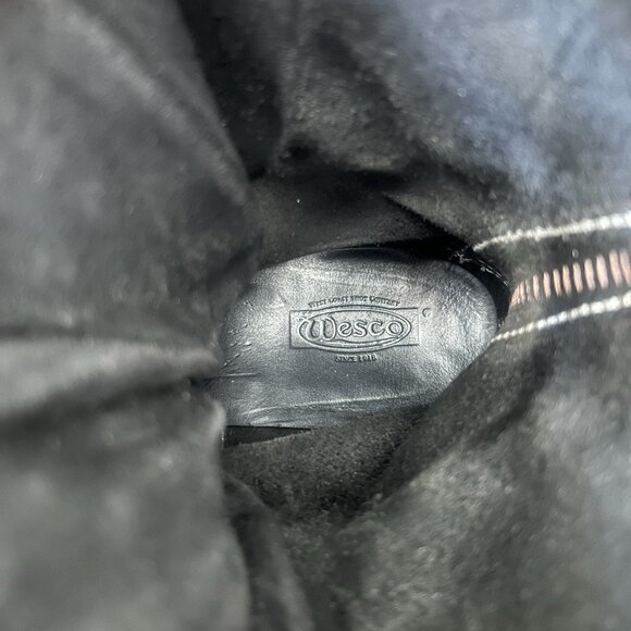 Wesco Logger Steel Toe Black Lace Up Work Boots Mens 11 D - Picture 6 of 12